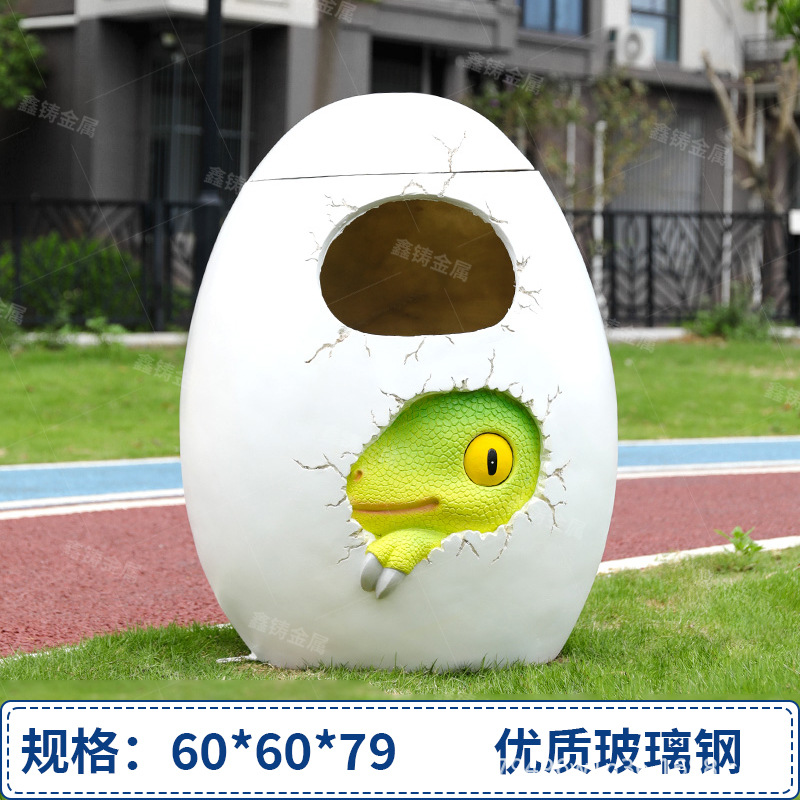 Basurero de Escultura Dibujos Animados de Fibra de Vidrio