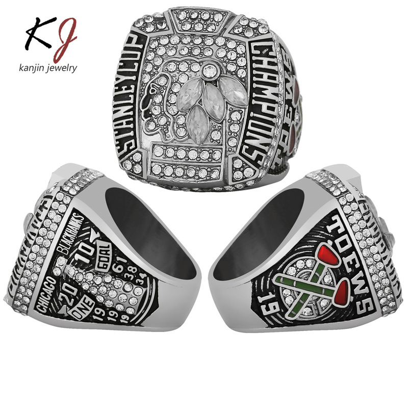 Cross-border NHL2010-2011 season Chicago Blackhawks championship ring alloy men's ring manufacturers wholesale