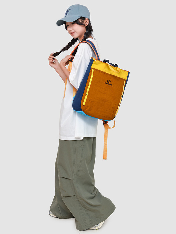 双肩包女轻便拼接撞色手提包学生通勤书包大容量户外旅行包电脑包|undefined