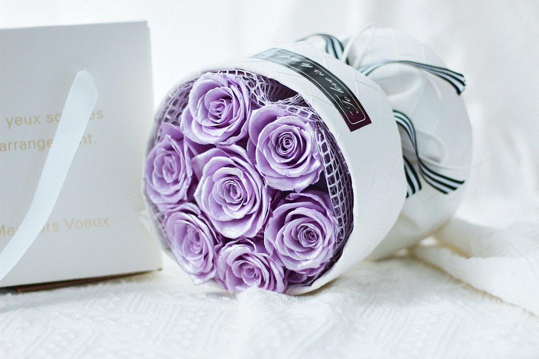 Ciruela negra, flores de flores, regalos de día de San Valentín, regalos de cumpleaños al por mayor, flores verdaderas, flores inmortales, flores de flores, sensación superior.