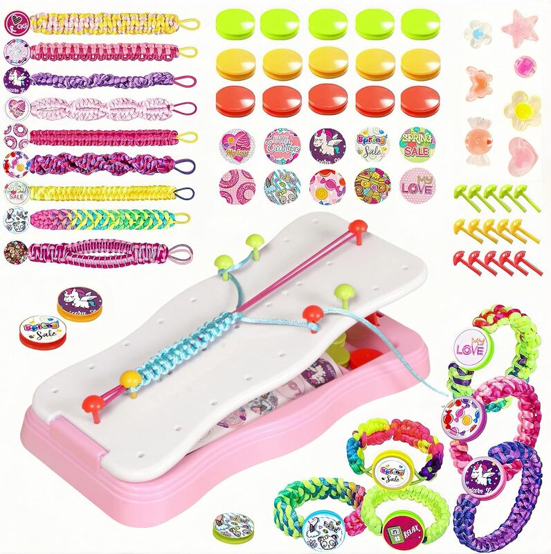 Cross-Border Kidsren's DIY Friendship Bracelet Braider Set Girls Play House Braiding Colorfulful Bracelet Craft Toys Cross-Border Kidsren's DIY Friendship Bracelet Braider Set Girls Play House Braiding Colorfulful Bracelet Craft Toys
