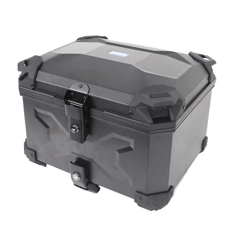 45Lx Embossed Abs Plastic Tail Box Double Lock Quick Release Motorcycle Aluminum Alloy Tail Box Tool Box Wholesale Trunk
