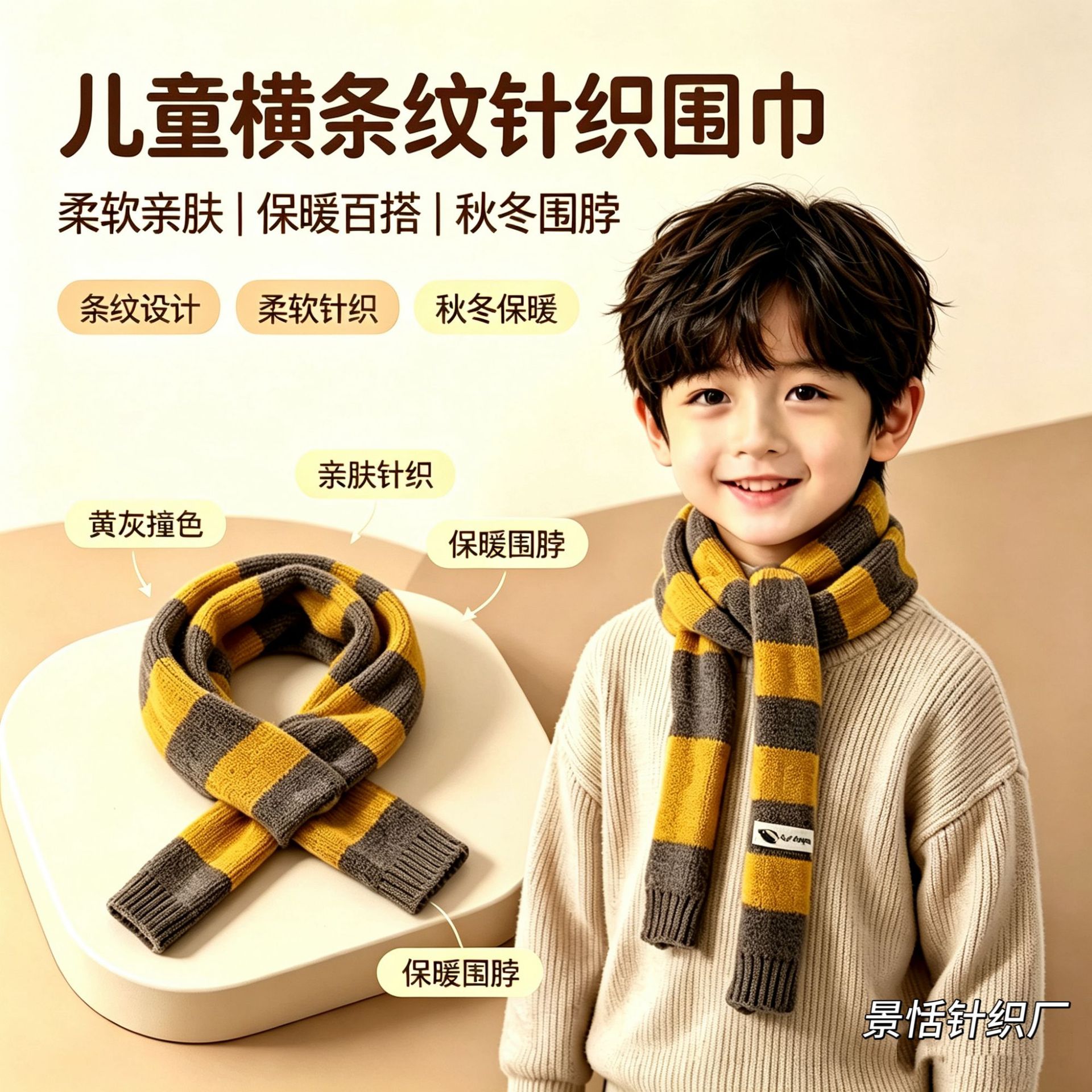 Wholesale Autumn and Winter Colorful Knitted Yarn Long Narrow Color-Blocked Ribbon Scarf Dopamine Color-Blocking Scarf