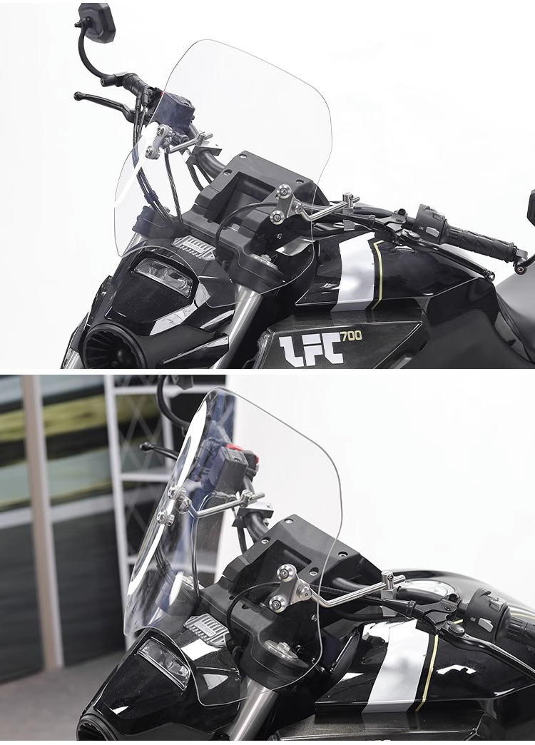 Jiche Wolf Windshield for Benda LFC700 Adjustable Height