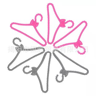 Toy hanger, silver gray hanger, new hanger, toy doll accessories, toy hanger, plastic hanger