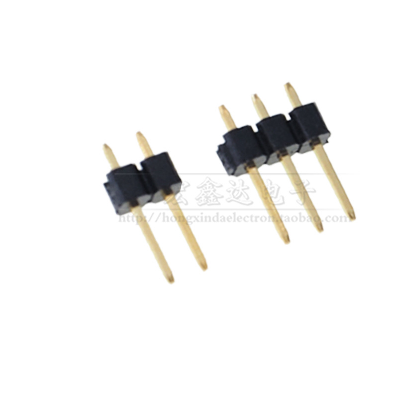 Factory 2.54MM single row in-line needle gold plated straight needle 1*2/3/4/5/6/7/8/10/12/20/40P