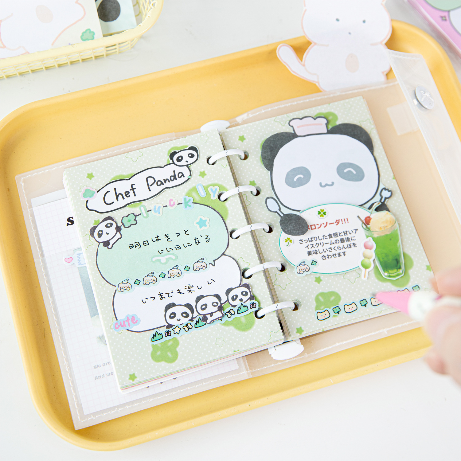 Sugar Poetry Super White Kraft Paper Bloc de notas Libro de registro de graffiti Cute Animal Message Paper Papel de material de decoración de cuenta manual