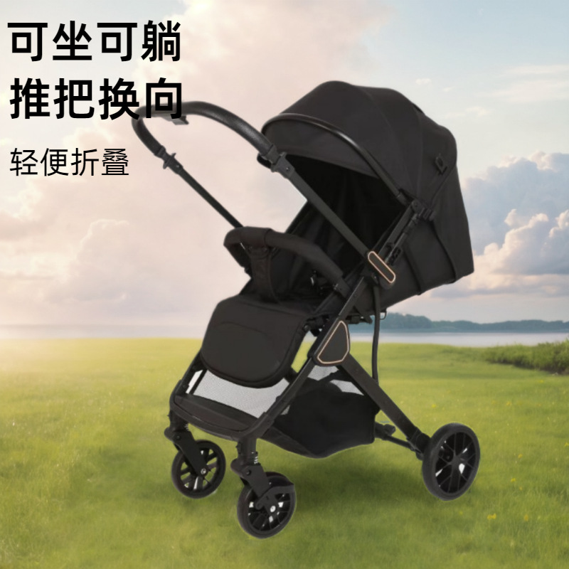 Baby Stroller Can Sit and Lie Down, One-Click Folding Universal Wheels, Lightweight and Portable Baby Stroller, Baby and Children's Stroller