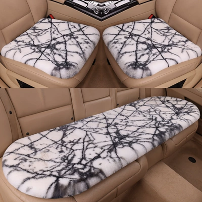 Wool pad: fit for all car seats, providing - black-and-white-striped-three-piece-set