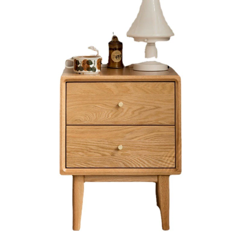 Genji полностью тумбочка из цельного дерева современная простая тумбочка из дуба небольшой шкаф Скандинавская спальня шкаф для хранения бревен
