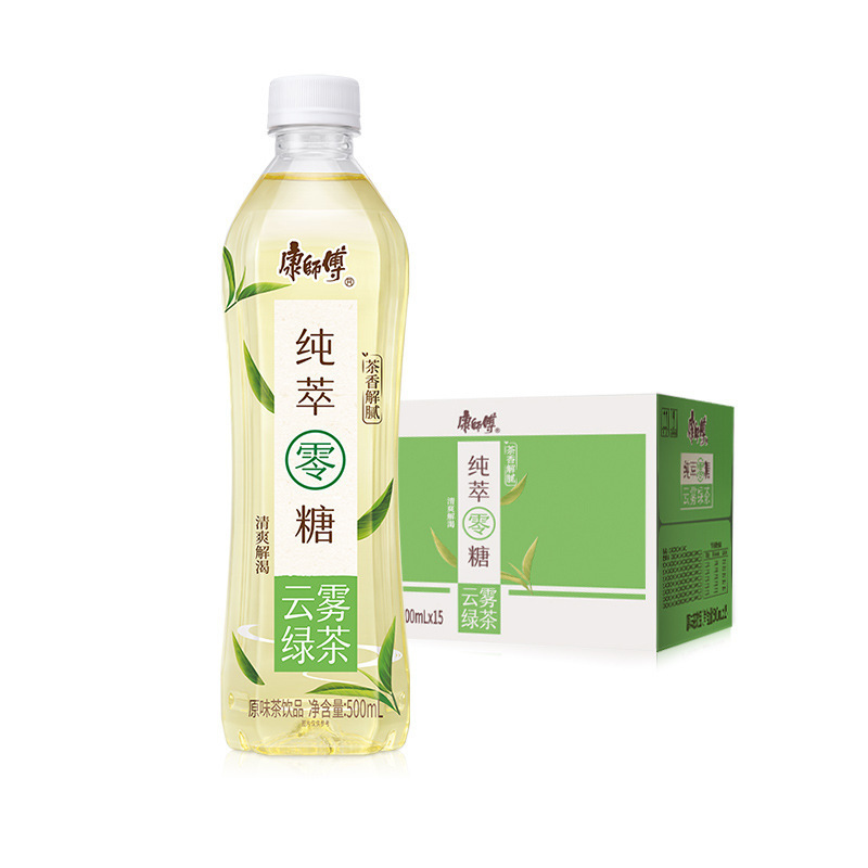康师傅饮品纯萃零糖茉莉花茶500ml*15瓶0糖0脂饮料居家囤货饮品|undefined