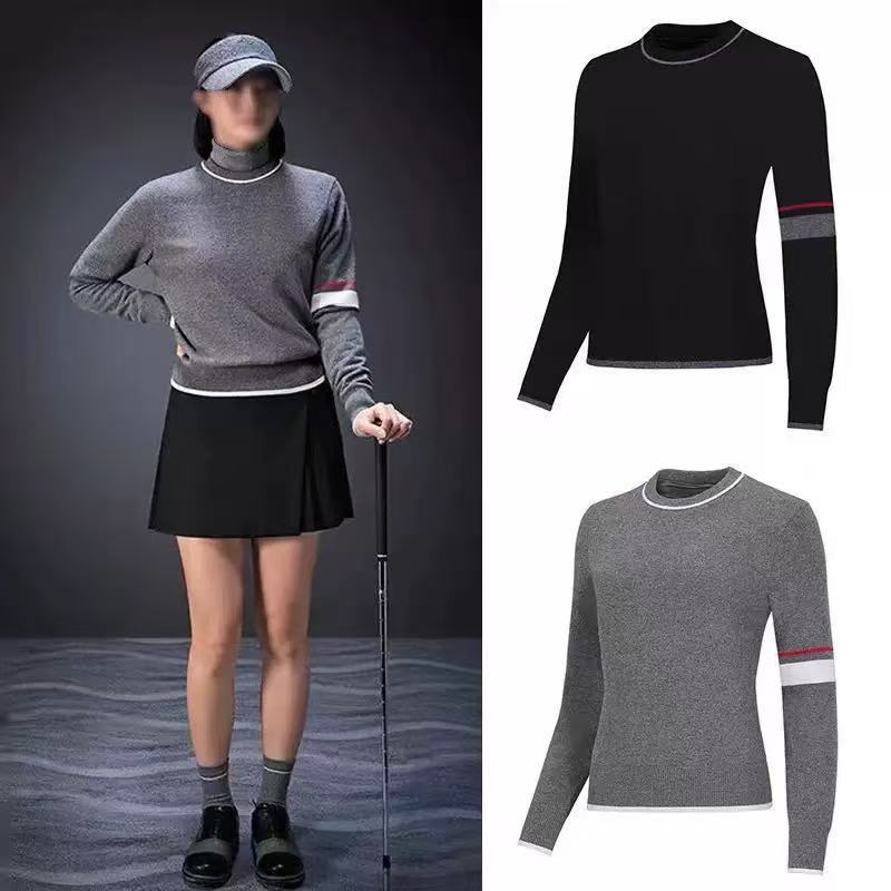 Autumn and Winter New Golf Women's Fashionable Versatile Casual Warm Long-Sleeved Knitwear Hooded Sleeveless Waist-Cinching Vest Autumn and Winter New Golf Women's Fashionable Versatile Casual Warm Long-Sleeved Knitwear Hooded Sleeveless Waist-Cinching Vest