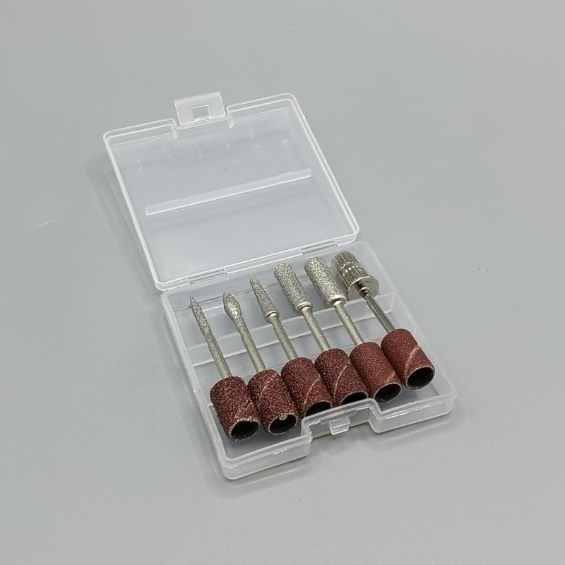 Fuente de la fábrica 6 Unid clavo pulido cabeza electrochapado diamante clavo pulido palo mezclado molienda cabeza 6 unids clavo molienda cabeza