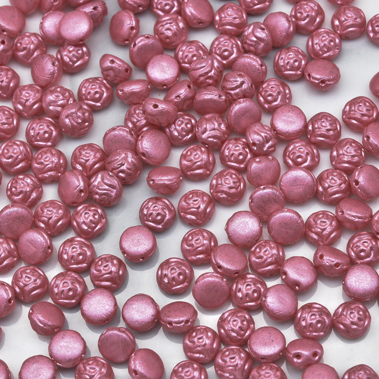 Nuevo checa perlas de vidrio preciosa Bossa Rosa 29 colores 8mm,12mm perlas sueltas 100g paquete