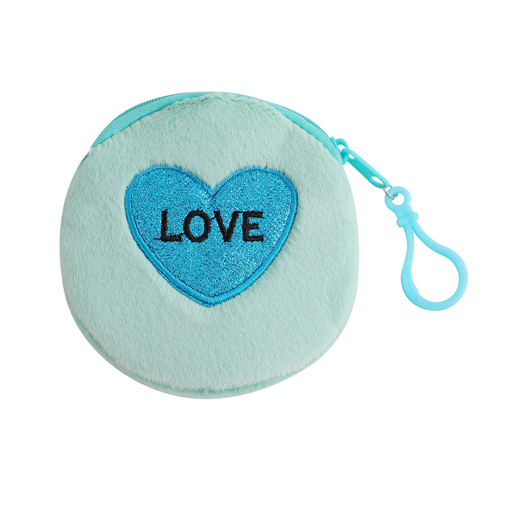 Women's Heart Shape Plush Zipper Wallets display picture 9