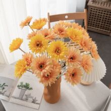 仿真植物销售太阳花厂家仿真花扶郎花非洲菊假花居家装饰INS风