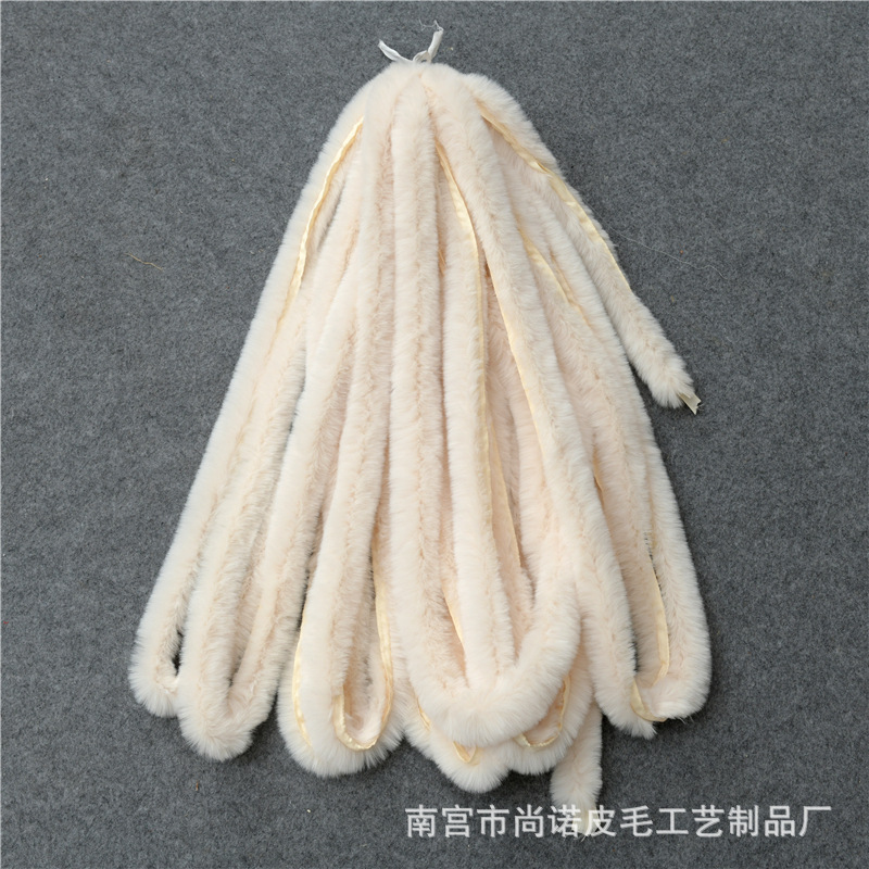 Tira de lana de conejo imitación Rex tira de lana artificial al por mayor de fábrica Tang traje Hanfu piel borde ropa hat tira zapato brazalete tira de lana de imitación