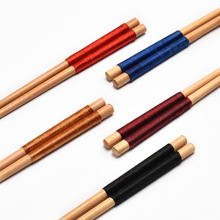 现货批发和风日式尖头绕线一人一色分餐筷子酒店寿司木质绑线筷子