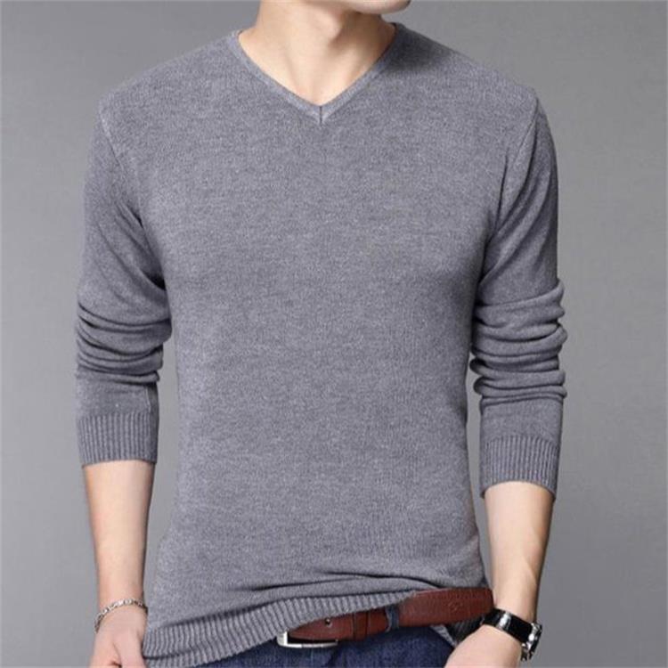 Knitted woolen fashionable casual solid color sweater