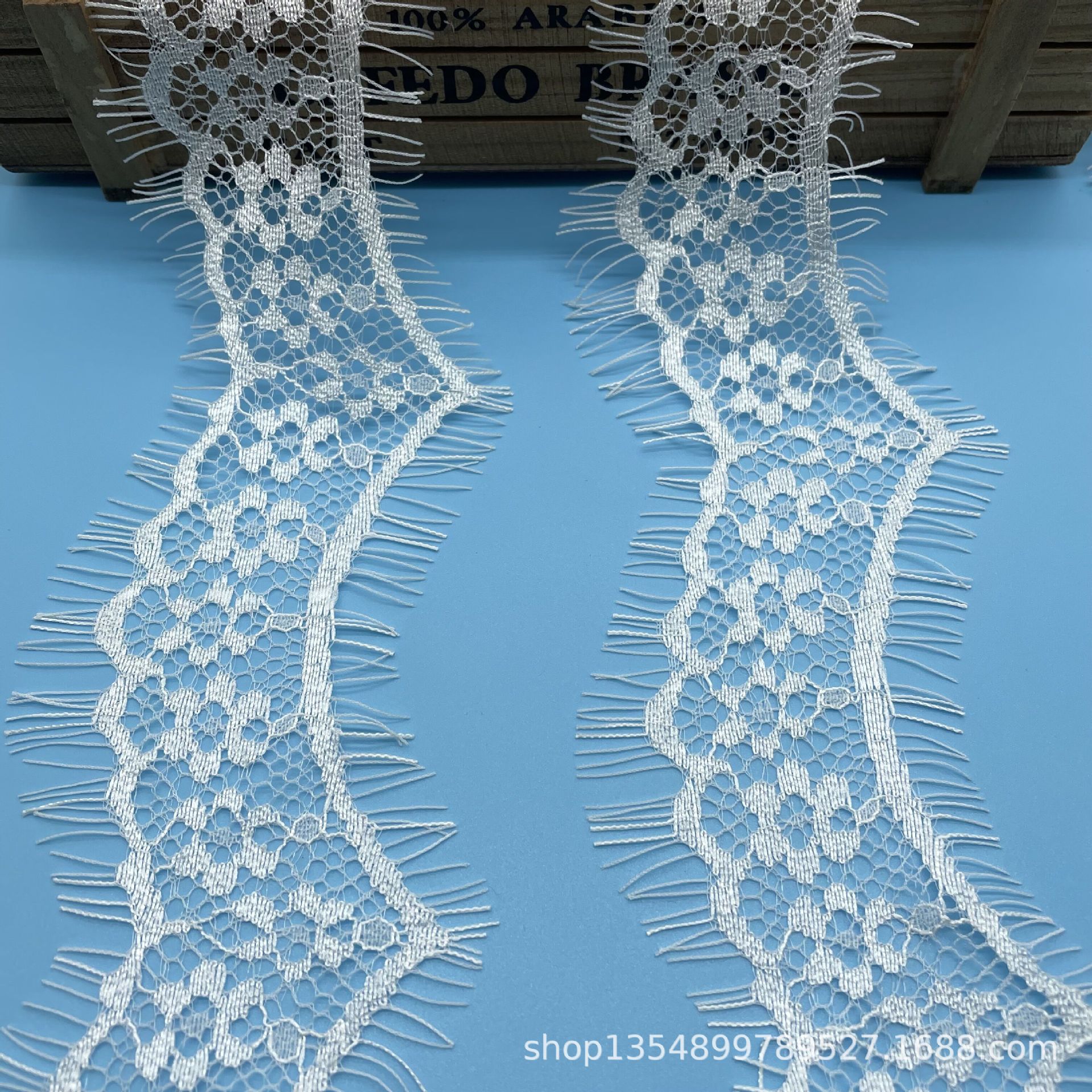 现货6cm波浪形眼睫毛蕾丝花边小梅花洛丽塔童装辅料