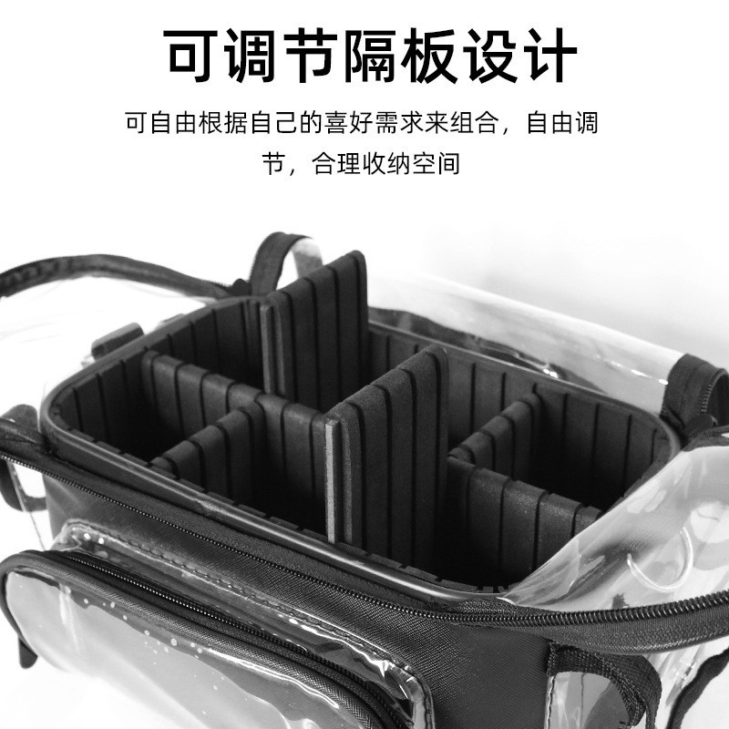 Partición transparente bolsa de cosméticos de gran capacidad bolsa de lavado impermeable multifuncional caso cosmético cuidado de la piel maquillaje bolsa de almacenamiento en stock