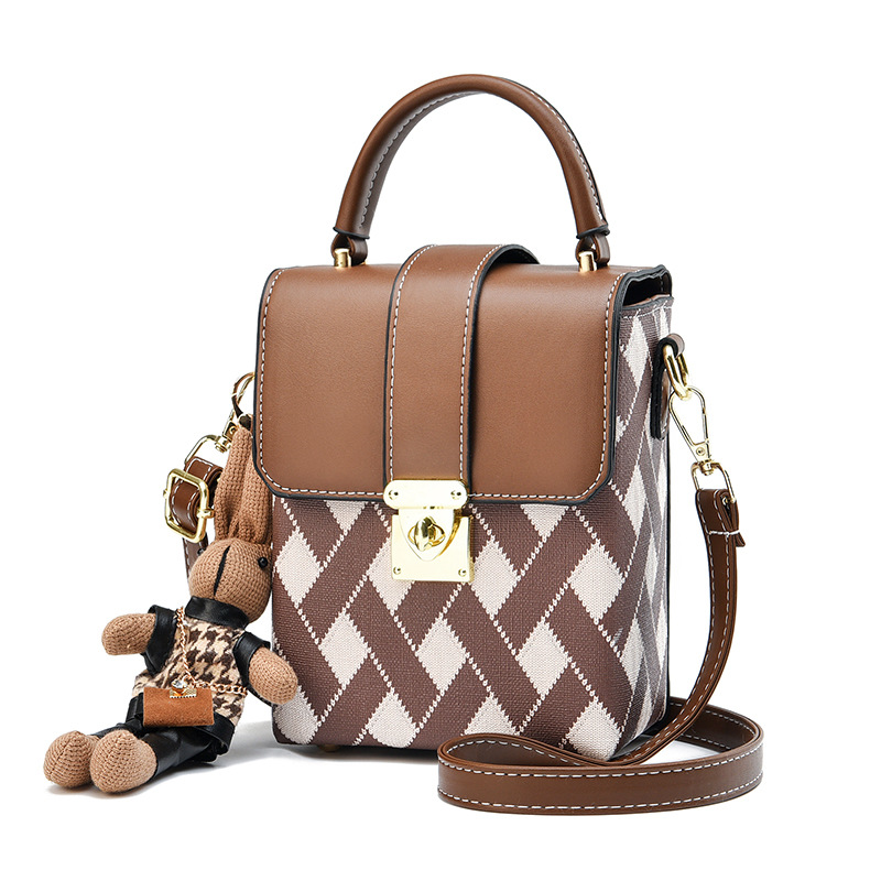 Mobile Phone Bags, New Women's Bags, Autumn And Winter Crossbody Bags, Small Shoulder Bags, Niche Plaid Small Square Bags, Simple And Fashionable._voghion.com