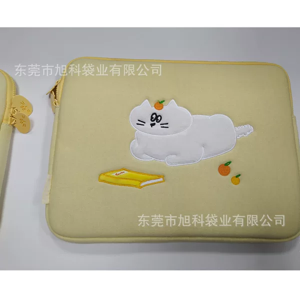 Tablet Embroidered Computer Inner Bag Lightweight Pressure Resistant Portable Laptop Bag Diving Material Computer Inner Bag