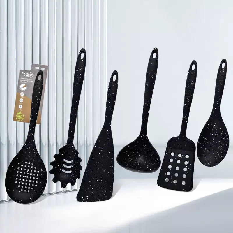 全包硅胶厨具耐高温不粘锅炒菜烹饪勺铲厨房工具单支绑卡硅胶厨具