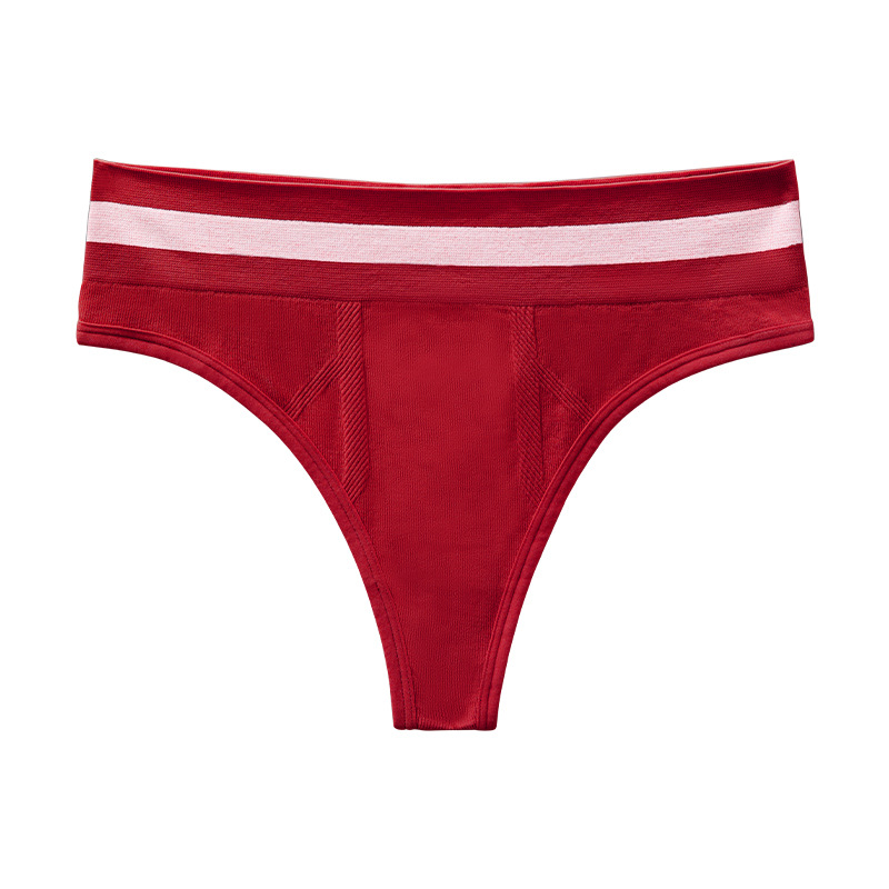 Comercio exterior sin marcas yoga thong para mujeres tamaño de contraste de cintura alta elástico deportivo fitness cómodo transpirable T-shirt sexy