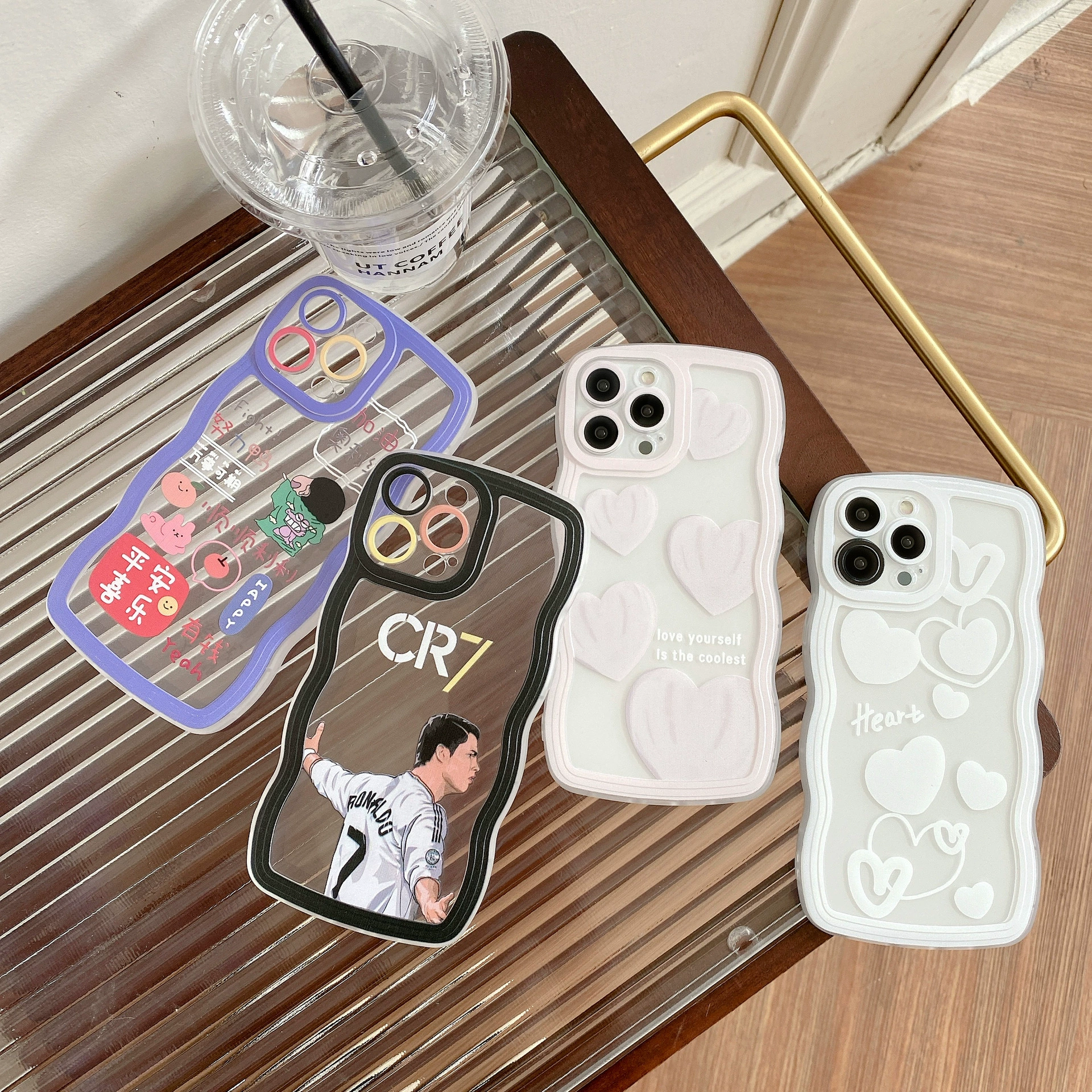 Подходящий чехол для oppoa2pro cartoon wave мобильного телефона reno12 прозрачный окрашенный силиконовый чехол a1 летняя свежесть