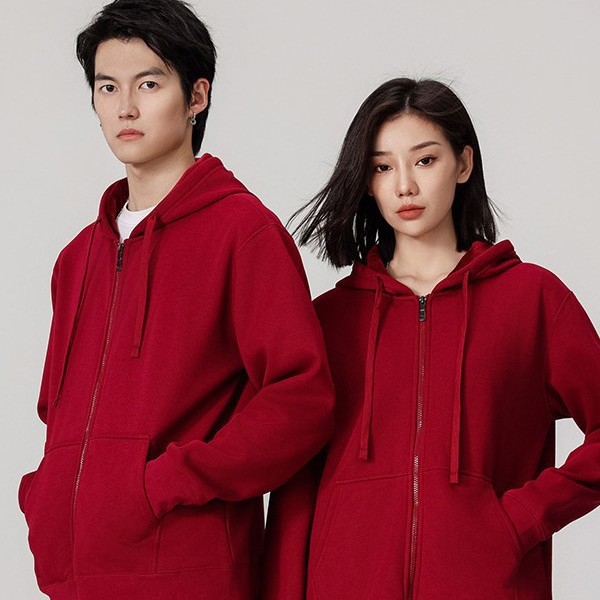 New autumn and winter hooded zip-up sweatshirt, 700g light luxury style, outdoor multifunctional jacket, suitable for restaurant and work attire