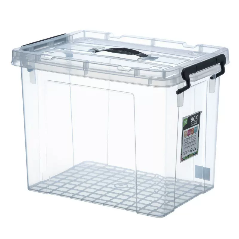 加厚特大号收纳箱盖子手提箱带盖长方形食品级透明盒塑料收纳盒子