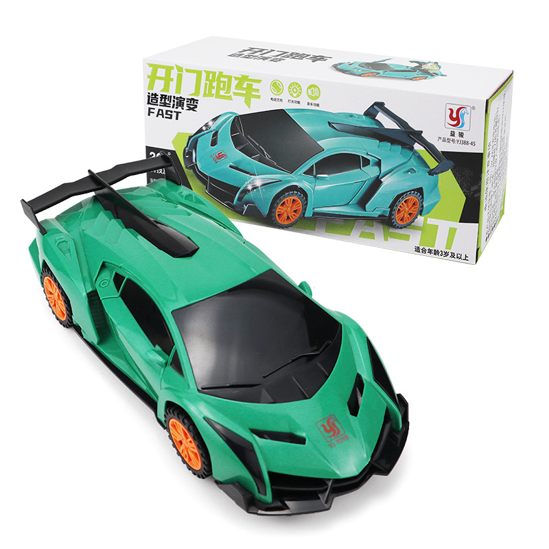 Douyin el mismo tipo de juguete universal eléctrico, apertura automática giratoria, automóvil deportivo, automóvil para niños, juguete de acrobacias, venta al por mayor transfronteriza