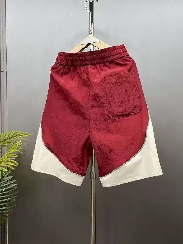 Men's Clothing Men's Trendy Casual Embroidered Shorts Patchwork Five Point Outdoor Sports Beach Pants Loose Fit_viptrois.com