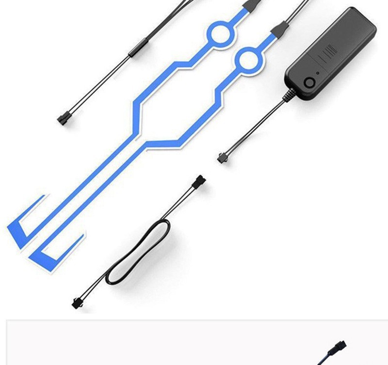 Motorcycle helmet cold light strip helmet decoration adhesive light strip TikTok same style decorative light emitting