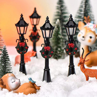Christmas Decorations Small Street Lamps Dollhouse Miniature Street Lamps Mini Desktop Atmosphere Decorative Lamps Manufacturer Wholesale