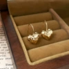 True gold electroplated gold folds love ear hook