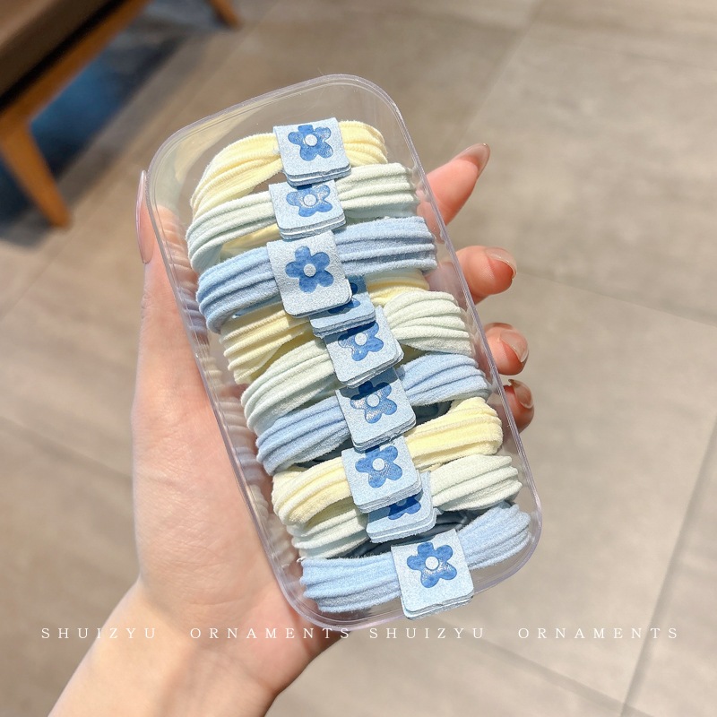 Mascarilla facial de alta elasticidad, lazo para el cabello, cola de caballo alta, cuerda para el cabello sin costuras para niños, no daña el cabello, banda de goma de cuerda para la cabeza para niñas