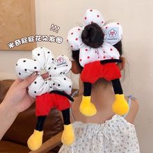 米奇花朵波点屁屁大肠发圈头花女森系可爱丸子头超大号女头绳发饰