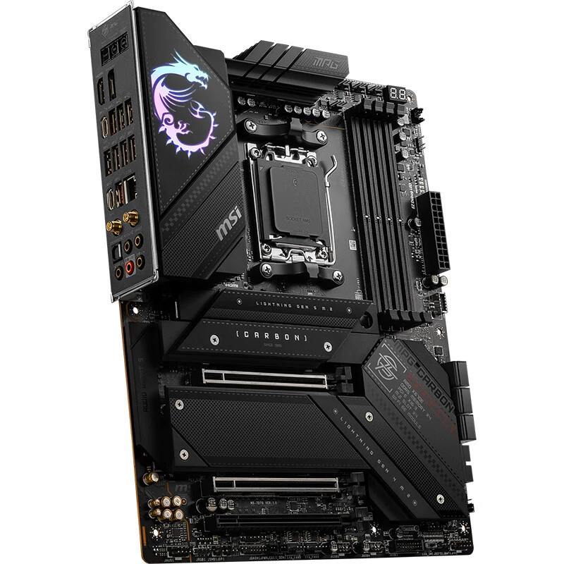 Материнская плата MSI MPG X670E Carbon WiFi DDR5 Dark для компьютера совместима с процессором AM57950X3D