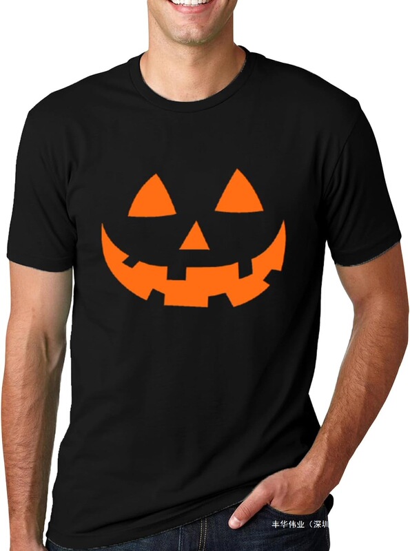 Maihun Halloween Pumpkin Shirt Men's Hocus Pocus Shirt Pumpkin Face T-Shirt Funny T-Shirt Top 3