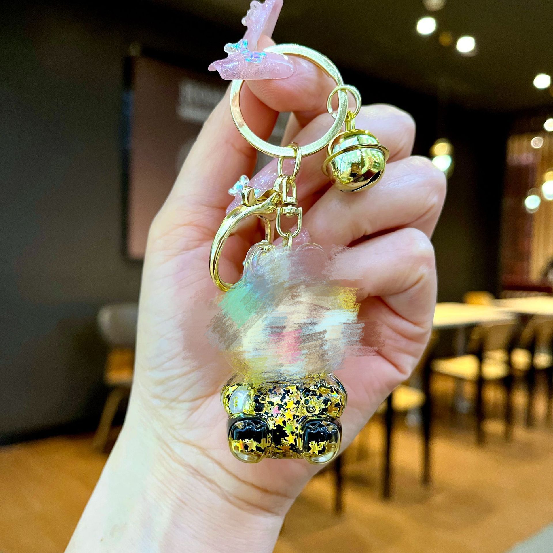 골드 하드웨어 [블랙] 야광 플래시 스몰 천