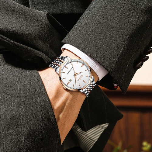 New olika brand waterproof watch men's fully automatic calendar with luminous quartz watch casual business men's watch