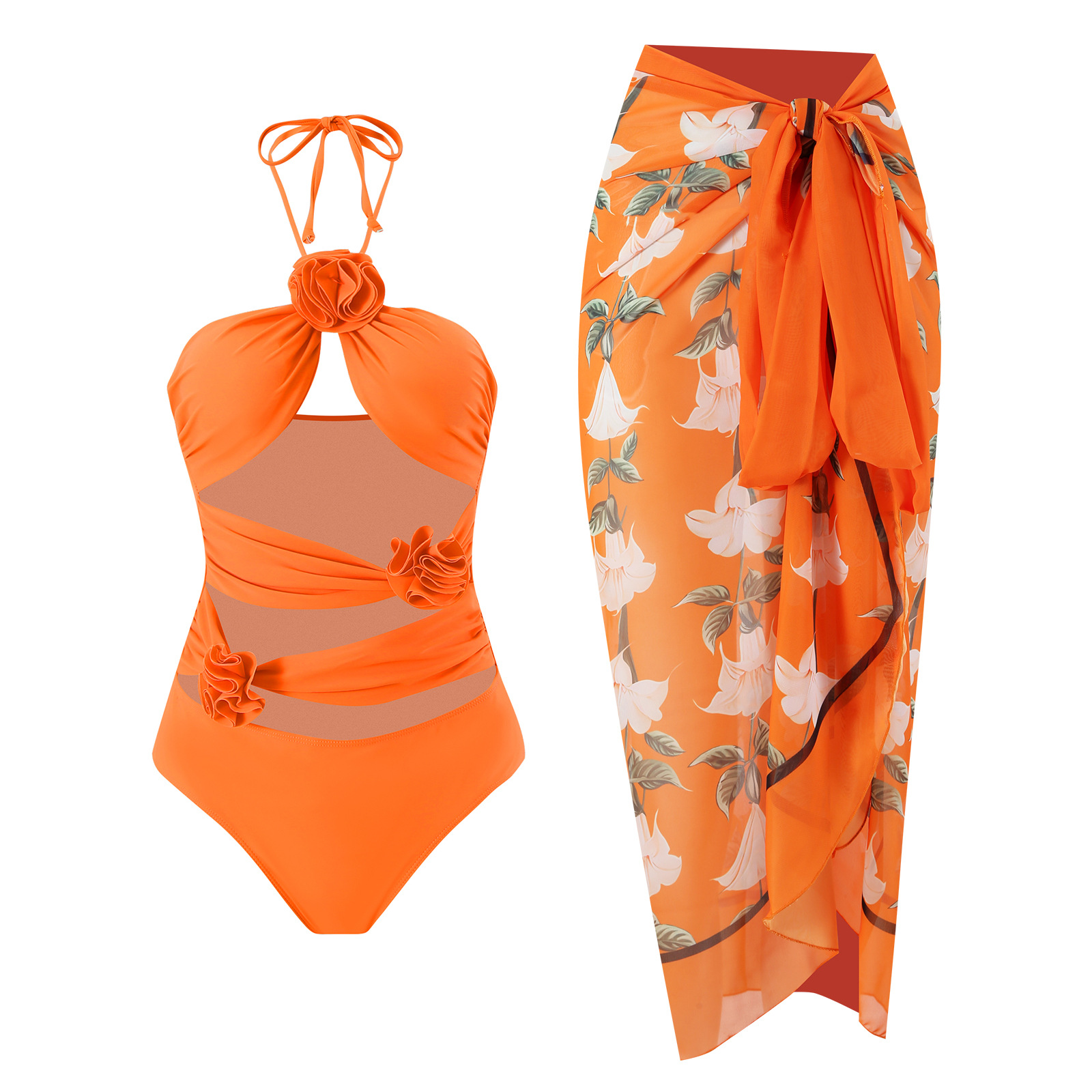 Women's Elegant Classic Style Ditsy Floral 2 Pieces Set One Piece Swimwear display picture 22