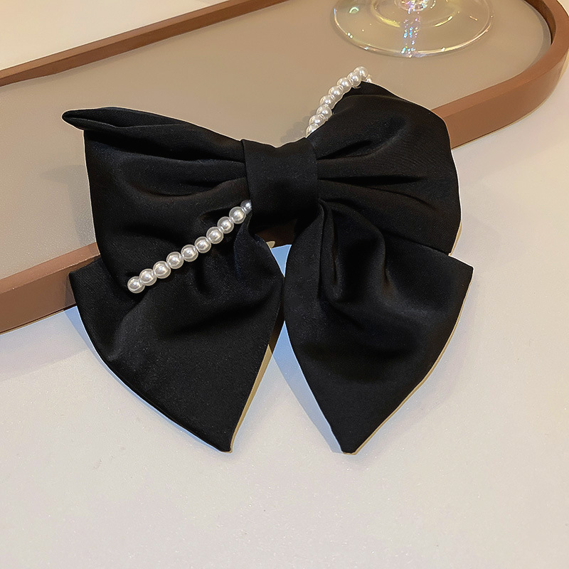 Horquilla trasera para mujeres con diseño de perla y arco grande, accesorio de verano, horquilla de cabeza con temperamento, estilo Corea 2022.