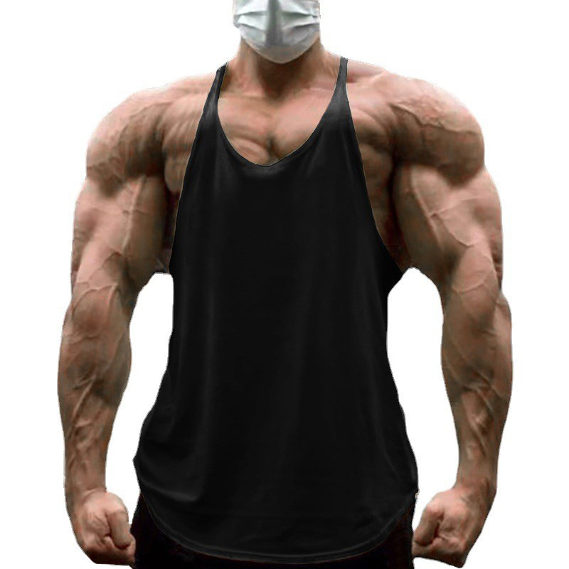 Wish/AliExpress Hot Selling Solid Color Men's Sports Vest Pure Cotton Bodybuilding Fitness Strap I-Back Sling Top Wish/AliExpress Hot Selling Solid Color Men's Sports Vest Pure Cotton Bodybuilding Fitness Strap I-Back Sling Top