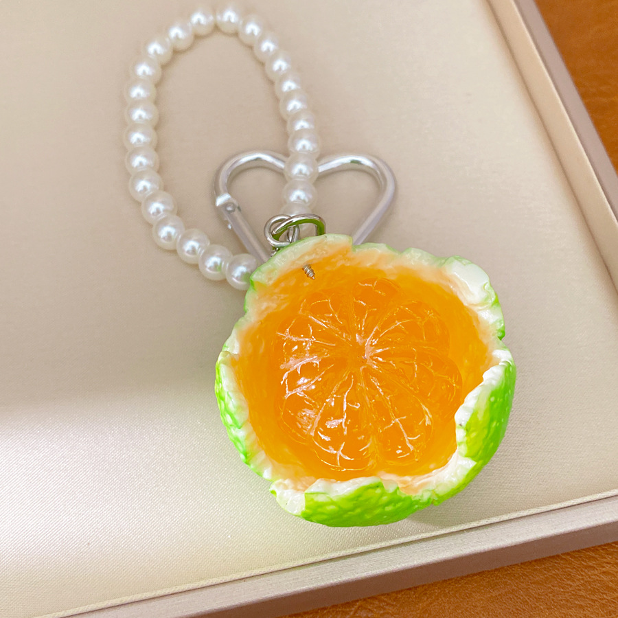 Naranja perla cuentas personalidad temperamento nicho moda cadenas de teléfonos móviles accesorios frescos accesorios al por mayor image 7