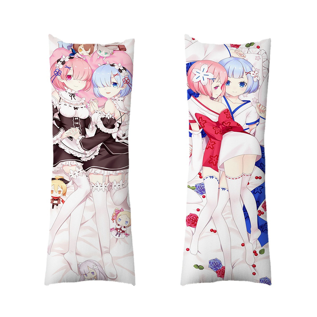 Rem Ram gyvenimo dydžio kūno pagalvės užvalkalas iš Re:Zero