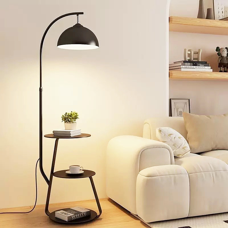 Floor Lamp Next to the Sofa, Bedroom Bedside Table, Integrated Table Lamp with Shelf, Living Room Corner Decorative Atmosphere Lamp Floor Lamp Next to the Sofa, Bedroom Bedside Table, Integrated Table Lamp with Shelf, Living Room Corner Decorative Atmosphere Lamp