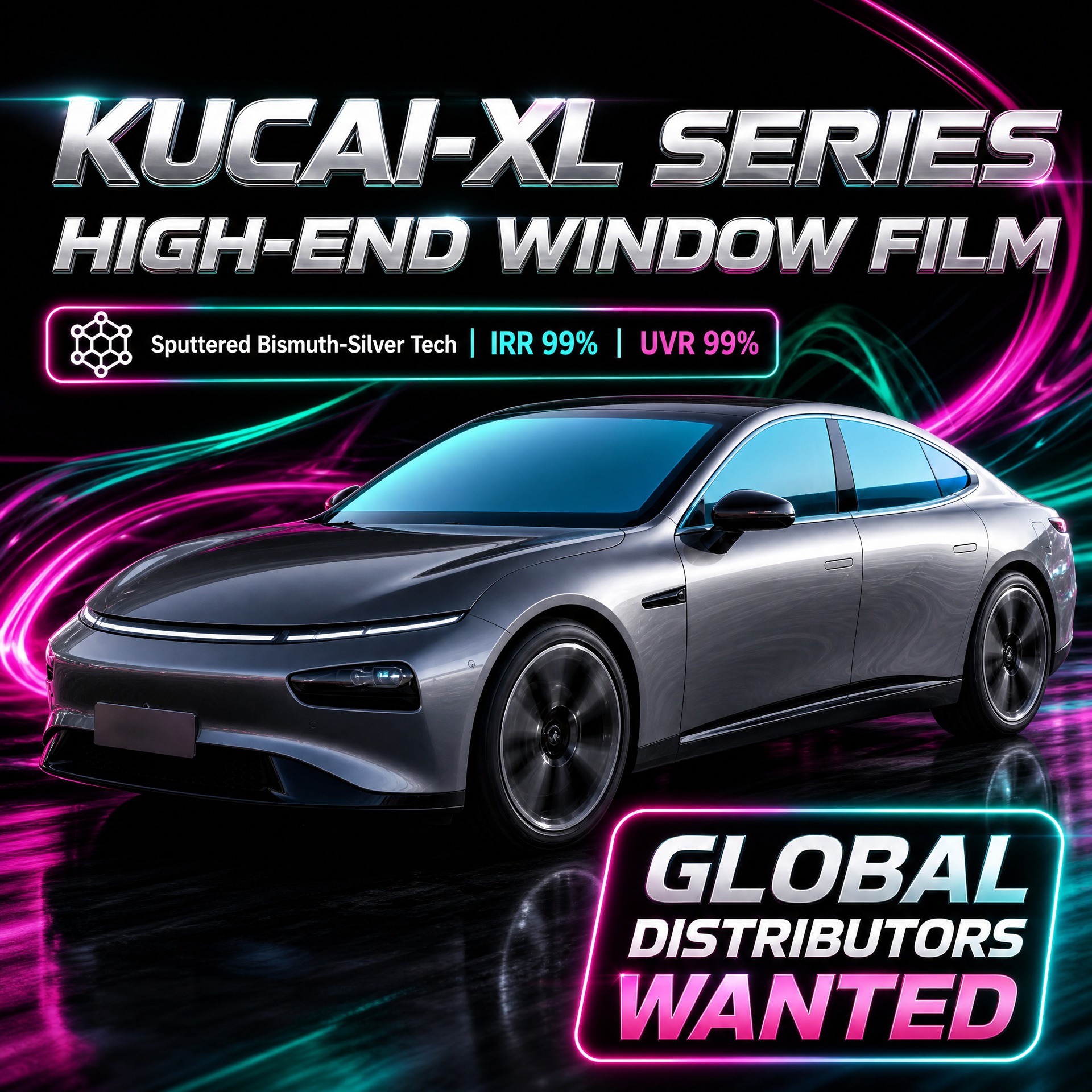 Car solar film 1mil 2mil 3mil 4mil thick ceramic film, safety and explosion-proof, high insulation, ultra-clear film